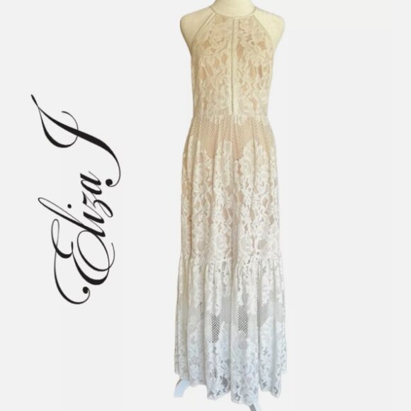 Eliza J Dresses & Skirts - Eliza J White Lace Maxi Size 6
